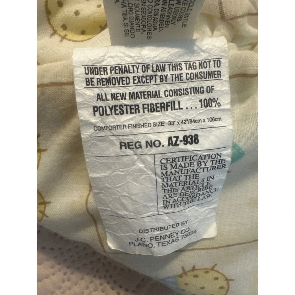 Vintage Teddy Bear Bunny Baby Comforter Pastel Patchwork Ruffle Quilt 33x42